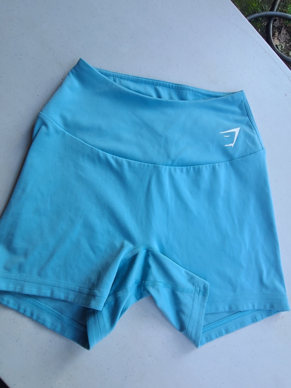 Gymshark Light Blue High-Waisted Bike Shorts